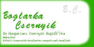 boglarka csernyik business card